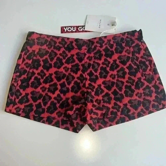 Nik & Nik Girl’s Red Leopard Shorts